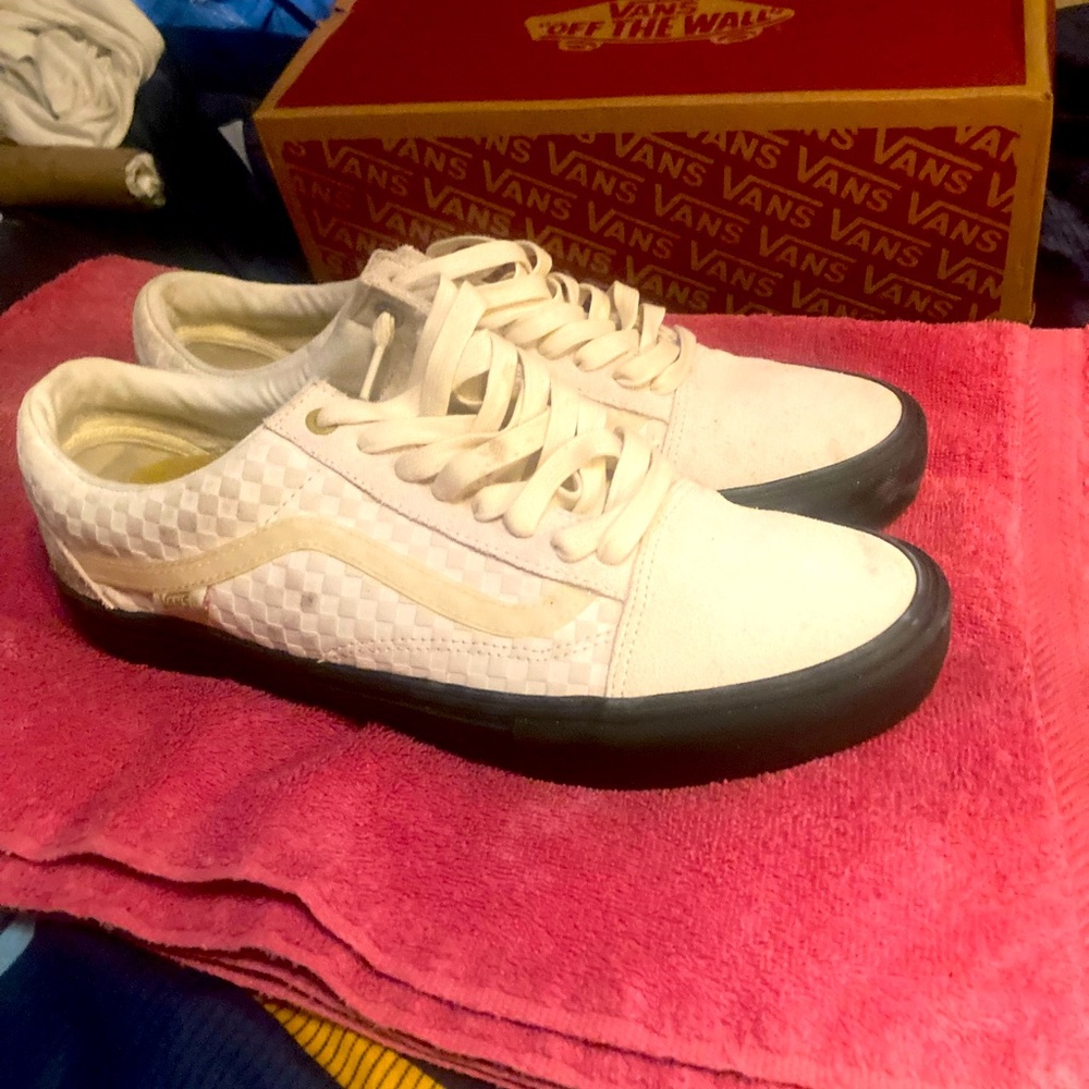 Vans Old School Pro Lizzie Armando size 12 men’s cream shoe